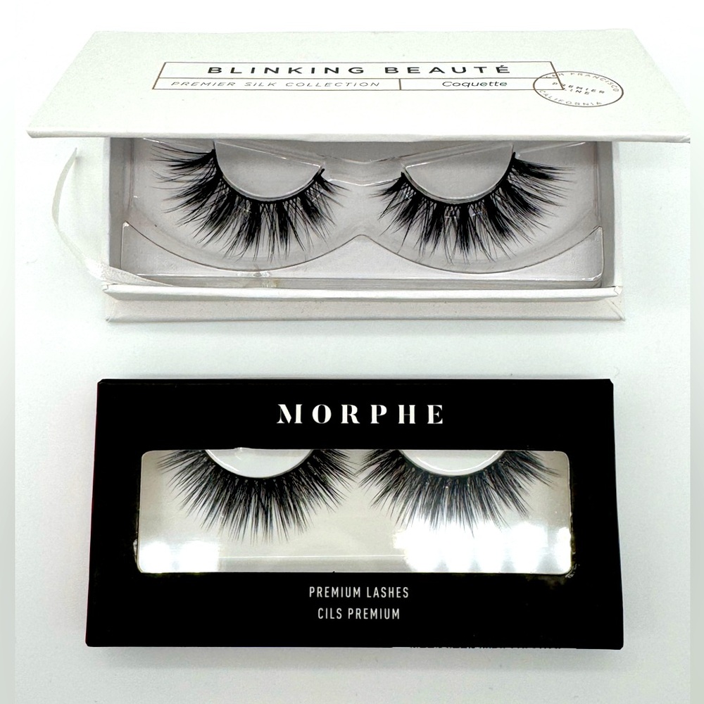 NIB Faux Lashes Bundle: Morphe - Chummy and Blinking Beauté Premier Silk Lashes